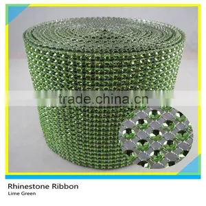 24 Rows 10 Yards Loose Blue Rhinestone Sew On Trims Mesh Roll thumbnail-4