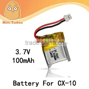 RC Helicopter Spare Parts For Quadcopter Cheerson CX-10 CX 10 3.7V/100mAh Li-PO LiPo Battery thumbnail-1