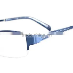 Metal Half Rim Men Eyeglass Frame Fashion Glasses Eyewear thumbnail-4