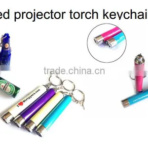 Metal Led Customed Logo Keychain Led Battery Projector Keyring to Advertising thumbnail-2