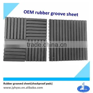 High Performance Epdm,natural Rubber,NBR,CR,silicone,recycled Rubber Profile Black Rubber Grooved Pads thumbnail-1