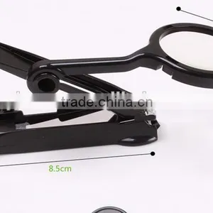 NC2103 New Design Plastic Carbon Steel Nail Clipper With Magnifying Glass thumbnail-2