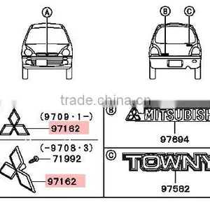 Car Accessories Onament Three-dia Mark For Mitsubishi Pajero Montero Trition L200 Outlander ASX MR574988 thumbnail-2
