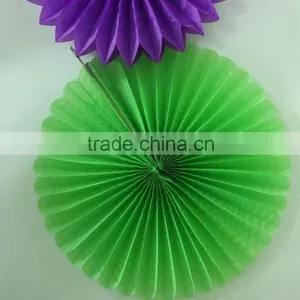 Handmade Hanging Party Wedding Decorations Paper Fan,round Tissue Paper Fan thumbnail-3