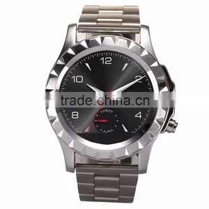 2015 Hi-Tech Metal Body Round Screen Bluetooth Smart Watches Men thumbnail-2