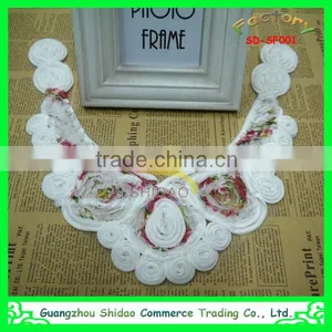 Customize Chantilly and Fancy Chiffon Neckline Lace Appliques Wholesale/lace Collar thumbnail-4