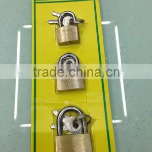 Brass Color Blister Card Packing Cheap Padlock thumbnail-1
