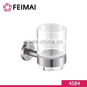 Stainless Steel 304 Wall Mounted Single Toothbrush Glass Cup Holder thumbnail-1