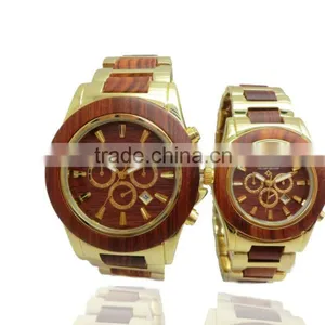 Bewell Alloy&wood Watch Newly Designed Date Time Health-caring Wrist Watch thumbnail-5