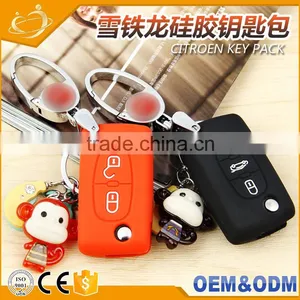 3 Button With Keychain Remote Car Key Shell Flip for Citroen Xsara C4 C5 C6 C8 Light Symbol Groove thumbnail-1