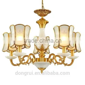 Europe Royal Style Classical Full Copper Baccarat Luxury Decorative Light Hotel Chandelier For High Ceiling 5 Heads 158-5H thumbnail-1