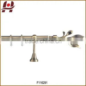 F116291-metal Iron Aluminium Stainless Steel Brass Plated Plain Twisted Extensible Telescopic Window Curtain Poles Rods Pipes thumbnail-1