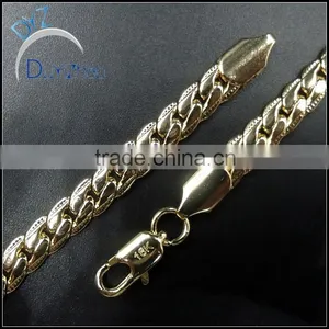 Hip Hop 18k Gold Cuban Link Chains Necklace thumbnail-1
