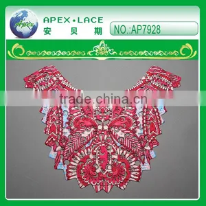 New Design Printed Neck Embroidery Lace AP7928 thumbnail-1