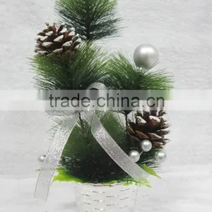 Small Pine Christmas Decorated Tabletop Tree thumbnail-2