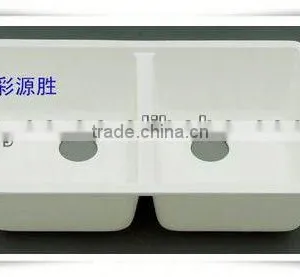 Artificial Stone Solid Double Acrylic Kitchen Sink With Double Bowl thumbnail-1