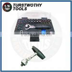 35PCS Taiwan Swivel Head 2ways Quick Release Ratchet Handle s2 COLOR BIT SET thumbnail-1