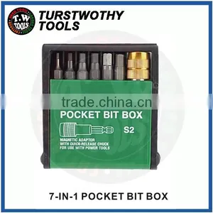 7in1 Magnetic Adaptor Quick Release Chuck Portable Folding Pocket Bit Set thumbnail-1