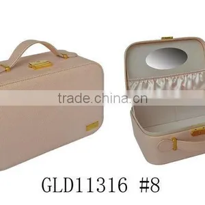 Fashion PU Leather Jewelry Box With Mirror & Lining thumbnail-1