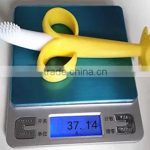 OEM Stand up Banana Shape Baby Silicone Teether Pacifier Baby Teether Brush Quality Choice thumbnail-3