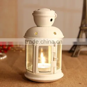 Zakka Iron Candle Holder European Star Ornaments Hanging Wrought Iron Lantern thumbnail-1
