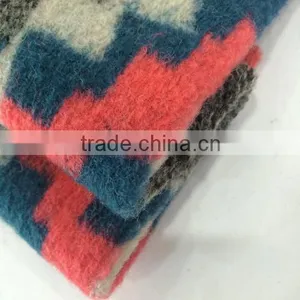Wool Acrylic Blend Jacquard Knitting Fabric for Women Overcoat thumbnail-2