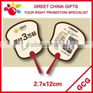 Chinese Custom Promotional Plastic Long Handle Kids Hand Fan With Personalized Artwork Printed Cheap Advertising Summer Gifts thumbnail-5