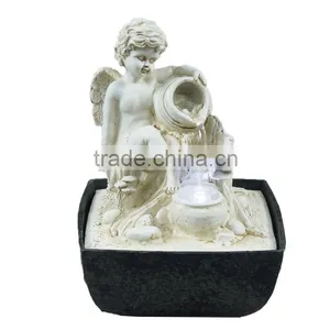 Small Size Resin Decorative Angel Water Fountains for Indoor Quality Choice thumbnail-1