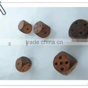 Customer Designed Natural Carved Wooden Dice Quality Choice thumbnail-1
