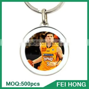 Wholesale Bulk Metal Two Sided American Printed Basketball Team Keychain thumbnail-6