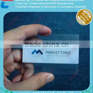 High Quality Clear Frosted Plastic Business Cards, Transparent PVC Business Card thumbnail-3