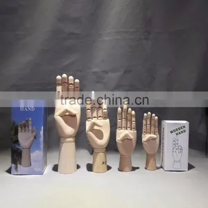 12" Wooden Hand Right Wooden Male Hand Left Wooden Male Hand Display Wooden Male Hand thumbnail-3