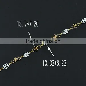 Golden and Silver Brass DIY Link Chain Used for Jewelry, Handbag thumbnail-1