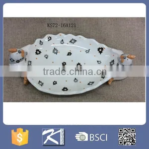 Unique Design Rooster Theme Dishes Ceramic Plate for Food thumbnail-1