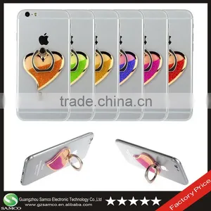 Samco Luxury Colorful Heart Shape Moving Floating Liquid Quicksand Plastic Mobile Holder Ring Phone Holder thumbnail-1