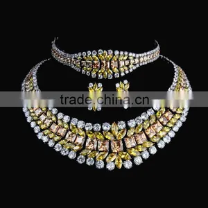 Pave cz Necklace Jewelry Sets thumbnail-1
