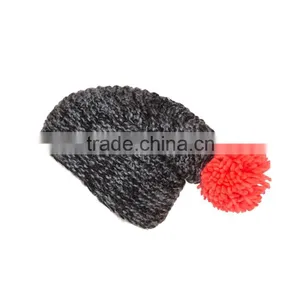 Wholesale Fashion Pompon Wool Knitted Women Beanie Winter Hat thumbnail-6