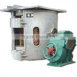 Stainless Steel Shell Induction Melting Furnace for Copper Melting and Casting thumbnail-1
