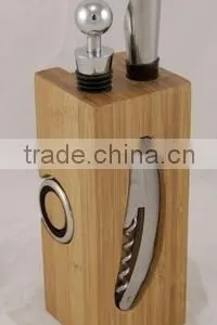 Wine Tools Set With Bamboo Stand thumbnail-1