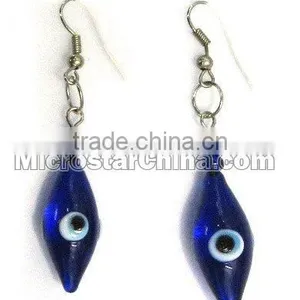 Turkish Eye Murano Glass Earring thumbnail-1