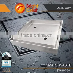 Hotel Used Stainless Steel Bathroom Smart Floor Waste thumbnail-5