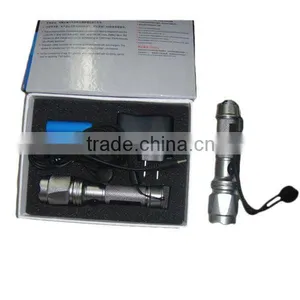 LED Rechargeable Aluminum Flashlight Torch thumbnail-1
