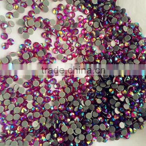 Full Colors and Sizes Good Price Super Quality Fuschia AB Clothing Hotfix Rhinestone thumbnail-3