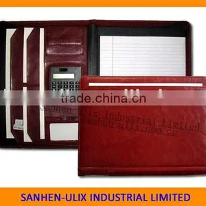 PU MATERIAL WRITING FOLDER WITH CALCULATOR thumbnail-1