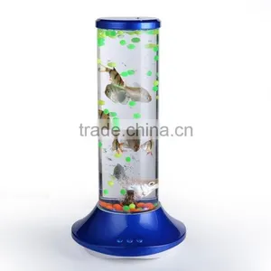 Voice Control LED Pretty Fish Tank Wireless Bluetooth Speaker With Radio thumbnail-1