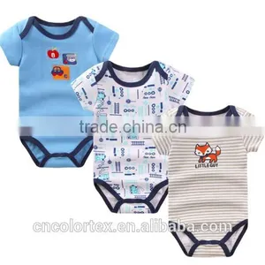 High Quality Summer Baby Boys and Girls Short Sleeve Bodysuit thumbnail-5