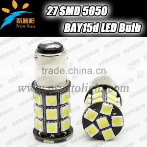 Canbus Design 1157 BA15D P21W-5W 27 SMD 5050 LED Brake Tail Turn Signal Light Bulb Lamp White Auto 1157 Led Car Bulb Light 12V thumbnail-1