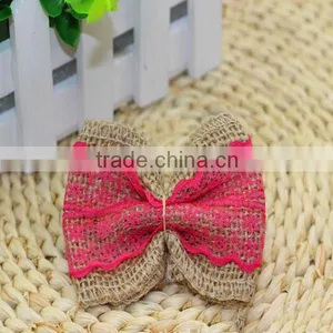 China Wholesale Jute Ribbon Bow for Gift Box Packing thumbnail-3