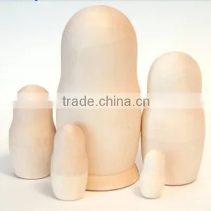 Custom DIY Wooden Unpainted Russian Nesting Doll thumbnail-2