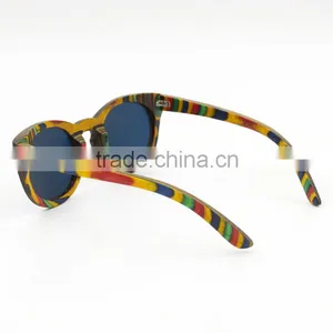 Multi Color Skateboard Wood Layers Sun Glsses Unisex Eyeglasses Factory Outlet thumbnail-4